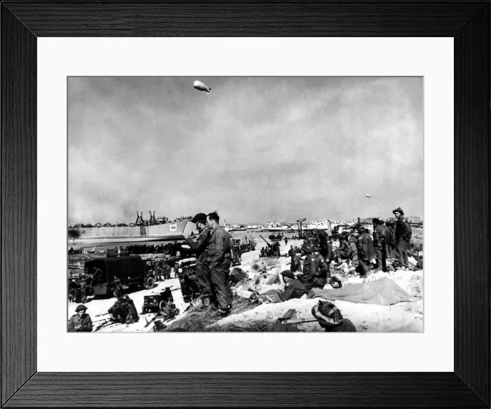 Framed Print : World War Two - Second World War - The D-Day invasion of Normandy, France Framed Print : World War Two - Second World War - The D-Day invasion of Normandy, France