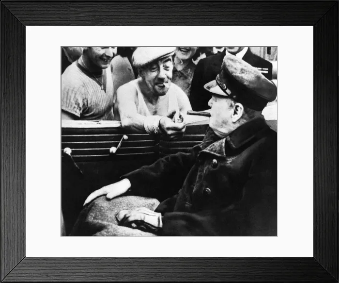 Framed Print : Prime Minister Winston Churchill seen here on tour