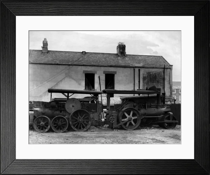 Framed Print : To a casual passer-by a small area off the village square in Newbottle, County Durham