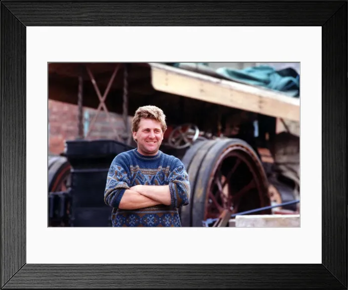 Framed Print : Traction engine mad John Bainbridge who is hoping to restore this steam engine to its