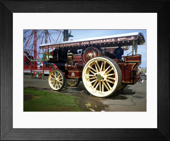 Framed Print : The traction engine The Iron Maiden at Sunderland on 19th August 1992