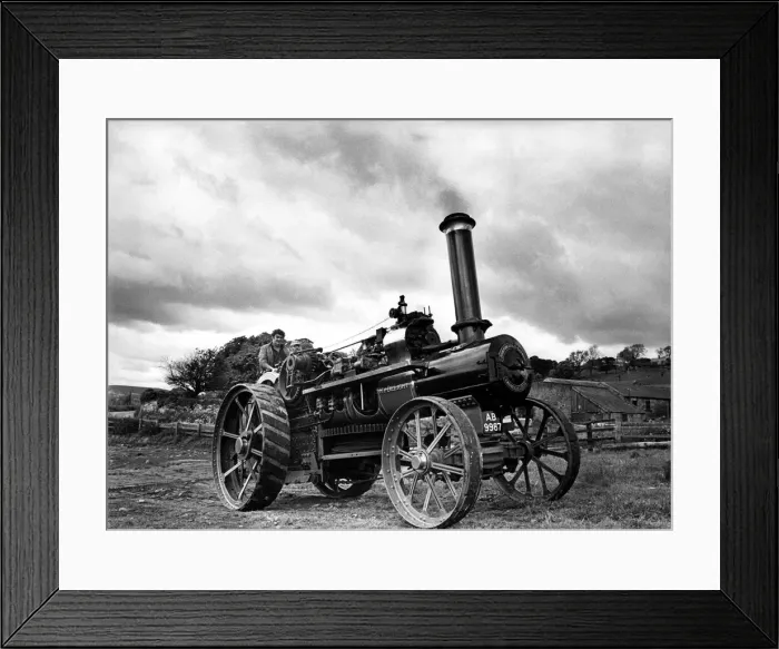 Framed Print : A Fowler traction engine on 15th June 1979 being taken through its paces by Mr Hubert Framed Print : A Fowler traction engine on 15th June 1979 being taken through its paces by Mr Hubert