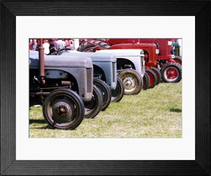 Framed Print : Tractors line up at the Vintage Car and Steam Engine Show at Corbridge on 12th June 1994 Framed Print : Tractors line up at the Vintage Car and Steam Engine Show at Corbridge on 12th June 1994