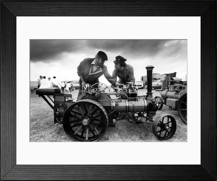 Framed Print : Small is beautifull... Richard Doran (left) makes final adjustments to his miniature