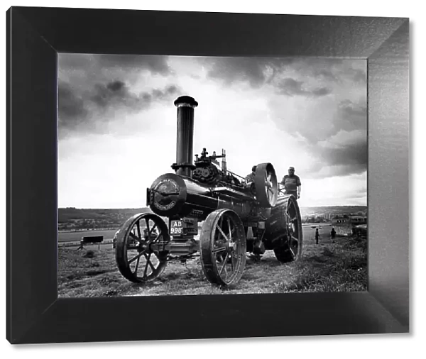 A Fowler traction engine on 15th June 1979 being taken through its paces on a field at