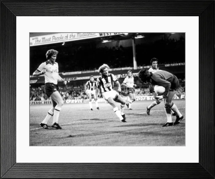 Framed Print : David Mills of West Bromwich Albion. West Bromwich Albion V Arsenal, score 2-0 to Arsenal Framed Print : David Mills of West Bromwich Albion. West Bromwich Albion V Arsenal, score 2-0 to Arsenal