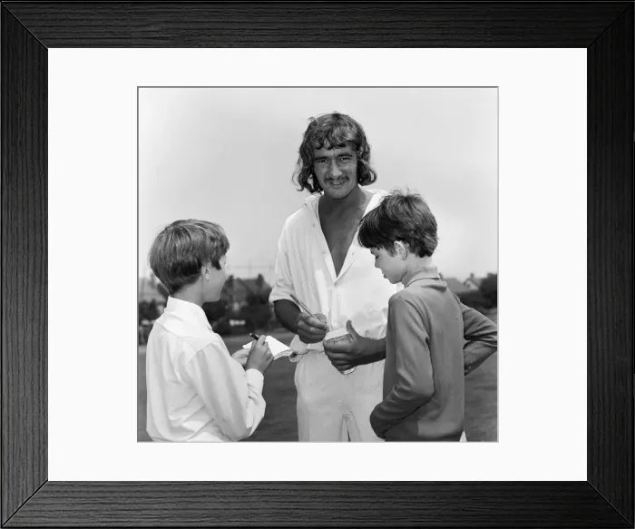 Framed Print : Steve Kember of Crystal Palace signs autographs before taking part in cricket match Framed Print : Steve Kember of Crystal Palace signs autographs before taking part in cricket match