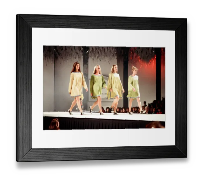 Framed Print : Clothes Show Live, models walking down the catwalk, Birmingham NEC, 6th December 1990
