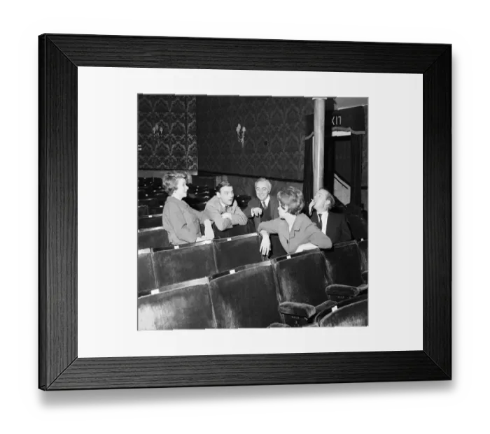 Framed Print : A group of people, including Jack Gelber and Peter Daubeny