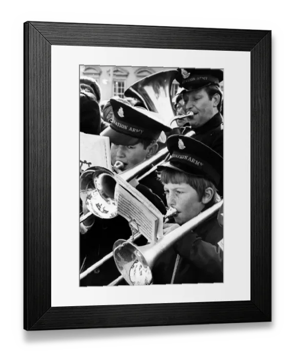 Framed Print : Mini musicians blow their cares away during the South Shields Procession of Witness