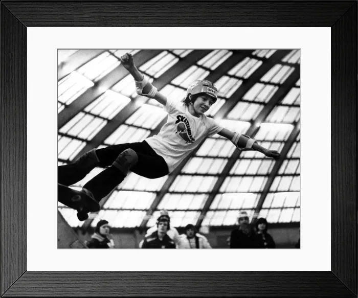 Framed Print : Skateboarding at the Lightfoot Stadium in Walker, on 26th February 1978 Framed Print : Skateboarding at the Lightfoot Stadium in Walker, on 26th February 1978