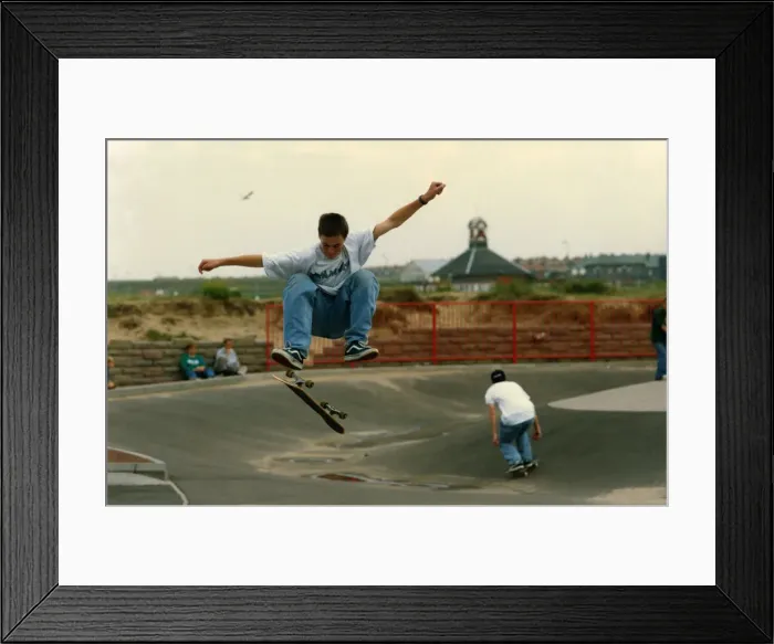 Framed Print : Action from South Shields skateboard park where American pro Framed Print : Action from South Shields skateboard park where American pro
