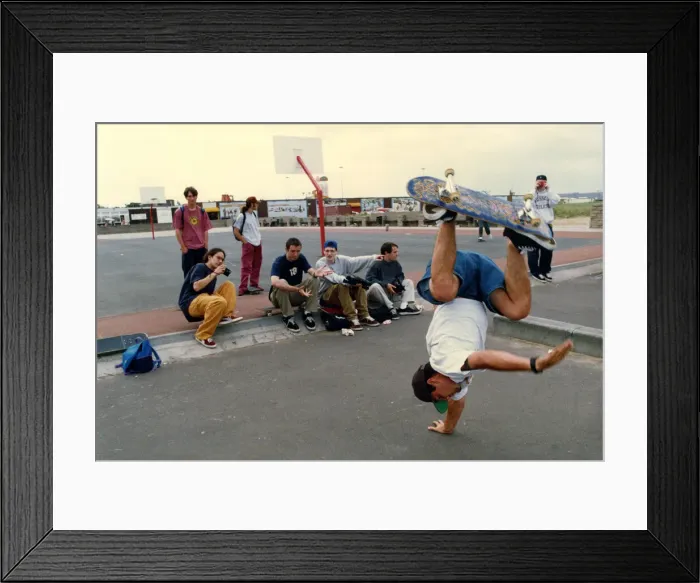 Framed Print : Action from South Shields skateboard park where American pro Framed Print : Action from South Shields skateboard park where American pro