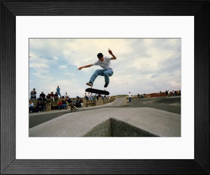 Framed Print : Action from South Shields skateboard park where American pro Framed Print : Action from South Shields skateboard park where American pro