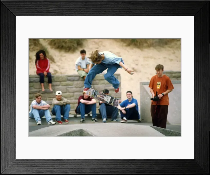 Framed Print : Action from South Shields skateboard park where American pro