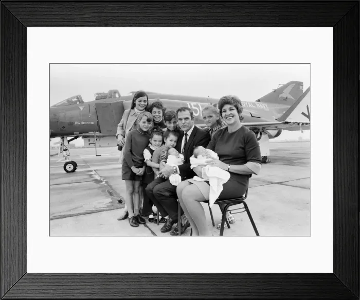 Framed Print : Lieutenant Commander Peter Marshall of HMS Ark Royal and his wife Carolyn Framed Print : Lieutenant Commander Peter Marshall of HMS Ark Royal and his wife Carolyn