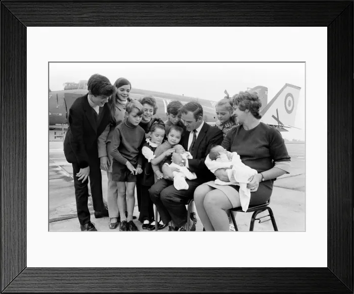 Framed Print : Lieutenant Commander Peter Marshall of HMS Ark Royal and his wife Carolyn Framed Print : Lieutenant Commander Peter Marshall of HMS Ark Royal and his wife Carolyn