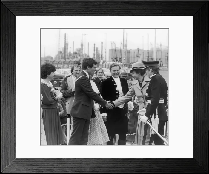 Framed Print : Princess Anne seen here at the official opening of the new facilities at the Tees Dock Framed Print : Princess Anne seen here at the official opening of the new facilities at the Tees Dock
