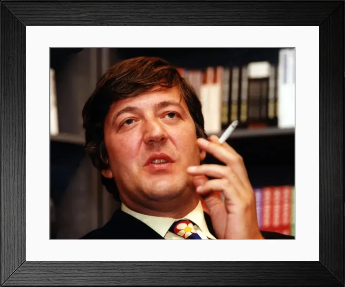 Framed Print : Actor and author Stephen Fry in Newcastle to promote his new book on 3rd November 1998 Framed Print : Actor and author Stephen Fry in Newcastle to promote his new book on 3rd November 1998