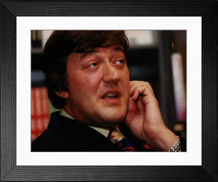 Framed Print : Actor and author Stephen Fry in Newcastle to promote his new book on 3rd November 1998 Framed Print : Actor and author Stephen Fry in Newcastle to promote his new book on 3rd November 1998