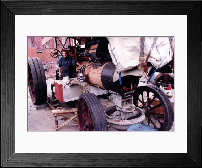Framed Print : Traction engine mad John Bainbridge who is hoping to restore this steam engine to its Framed Print : Traction engine mad John Bainbridge who is hoping to restore this steam engine to its