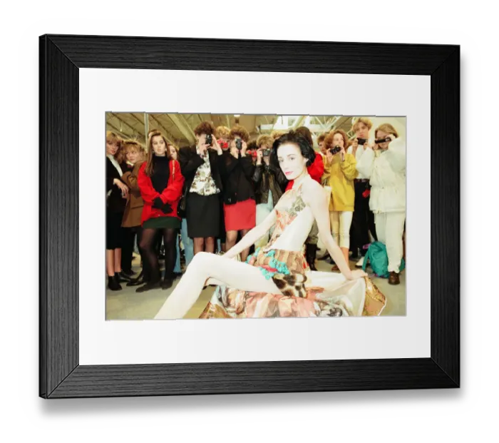 Framed Print : Clothes Show Live, NEC, Birmingham, 6th December 1990. Tizer Bailey wearing Corset