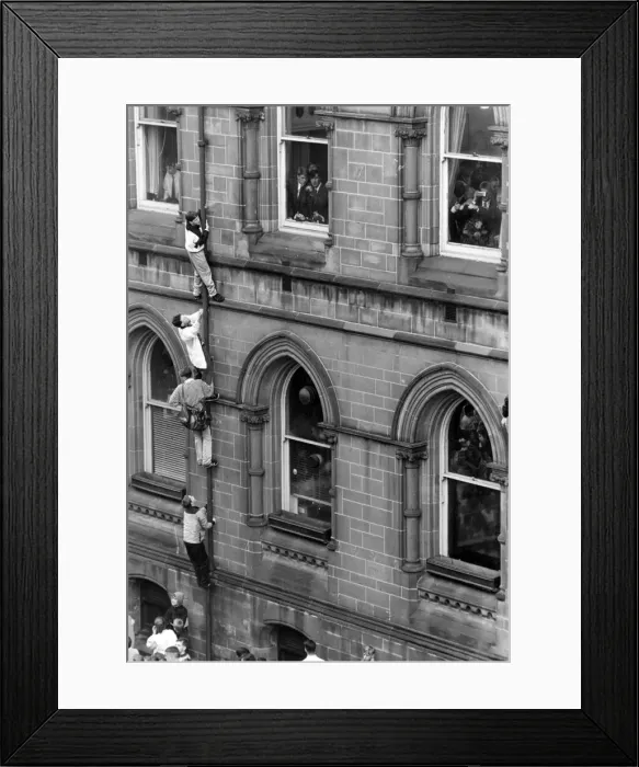 Framed Print : Middlesbrough F. C. celebrate after winning second successive promotion