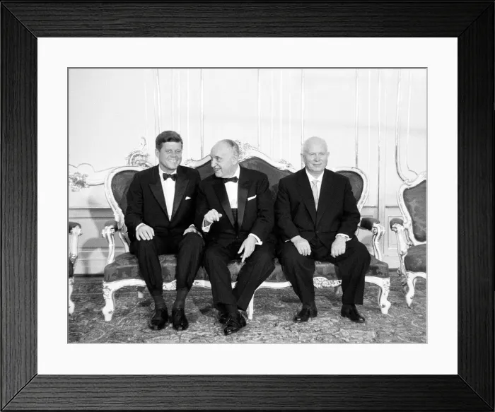 Framed Print : The visit of American President John F Kennedy to Vienna Framed Print : The visit of American President John F Kennedy to Vienna