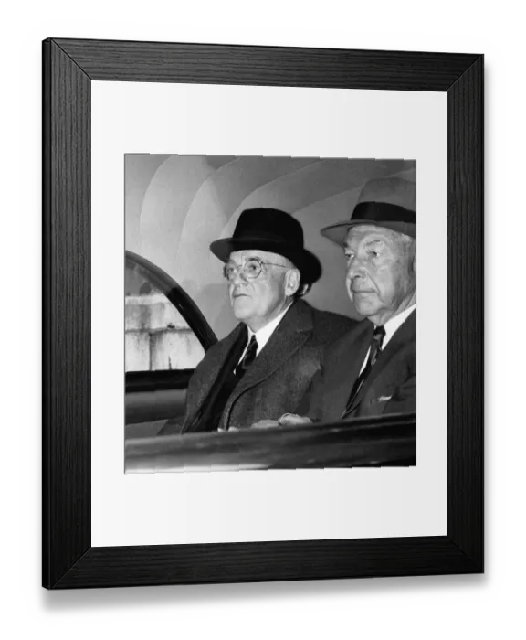 Framed Print : Suez Crisis 1956 John Foster Dulles arrives at the Suez Conference at Lancaster House 1