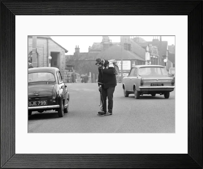 Framed Print : Roger Eyre, Assistant Engineer in training with the Urban District Council Framed Print : Roger Eyre, Assistant Engineer in training with the Urban District Council