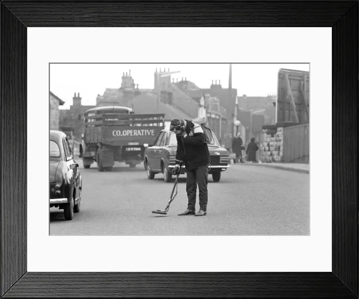 Framed Print : Roger Eyre, Assistant Engineer in training with the Urban District Council Framed Print : Roger Eyre, Assistant Engineer in training with the Urban District Council