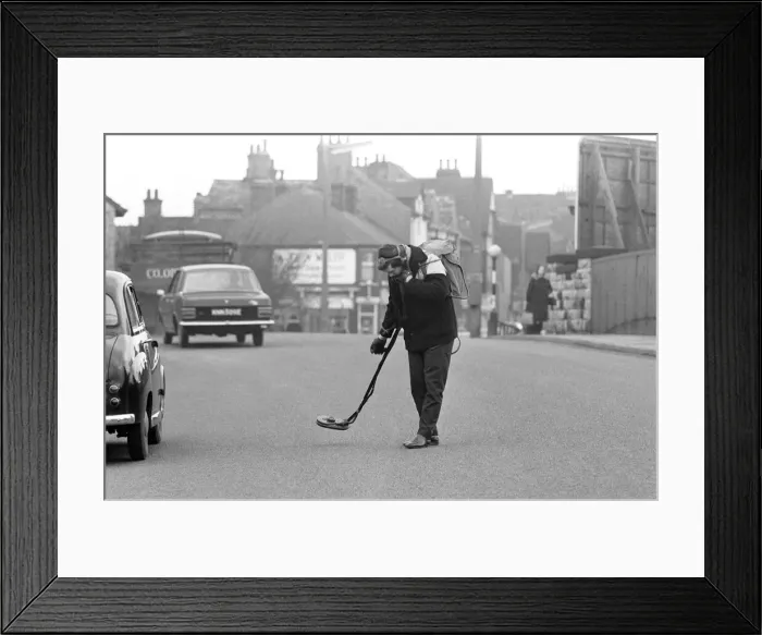 Framed Print : Roger Eyre, Assistant Engineer in training with the Urban District Council