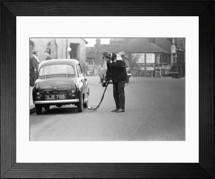 Framed Print : Roger Eyre, Assistant Engineer in training with the Urban District Council Framed Print : Roger Eyre, Assistant Engineer in training with the Urban District Council