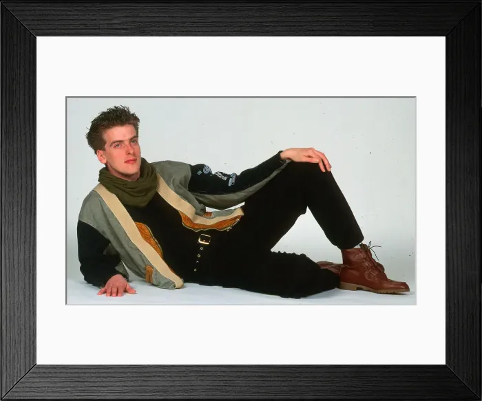 Framed Print : Peter Capaldi modelling casual clothes May 1983 Framed Print : Peter Capaldi modelling casual clothes May 1983