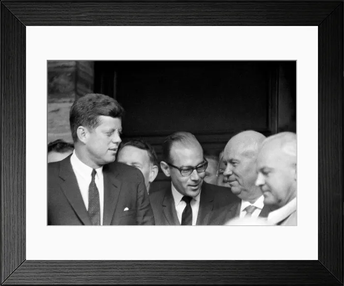 Framed Print : The visit of American President John F Kennedy to Vienna