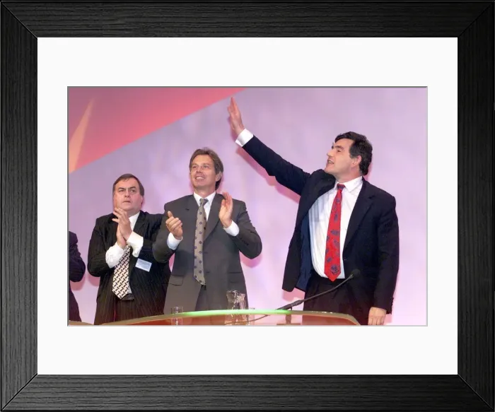 Framed Print : Gordon Brown gets a standing ovation Sept 1999 at the Labour party conference