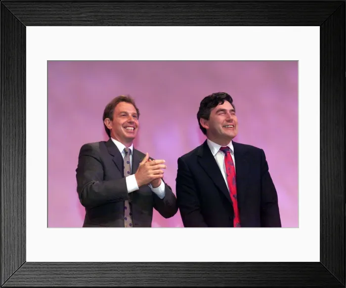 Framed Print : TONY BLAIR APPLAUDS GORDON BROWN SEP 1999 AFTER HIS SPEECH AT THE LABOUR PARTY Framed Print : TONY BLAIR APPLAUDS GORDON BROWN SEP 1999 AFTER HIS SPEECH AT THE LABOUR PARTY
