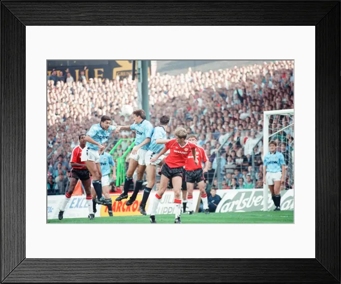 Framed Print : Manchester City 5-1 Manchester United, League match at Maine Road Framed Print : Manchester City 5-1 Manchester United, League match at Maine Road