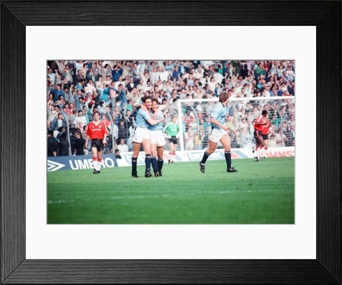Framed Print : Manchester City 5-1 Manchester United, League match at Maine Road Framed Print : Manchester City 5-1 Manchester United, League match at Maine Road