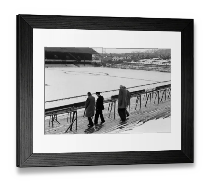 Framed Print : Snow covered Selhurst Park, home ground of Crystal Palace Football Club. 15th March 1965 Framed Print : Snow covered Selhurst Park, home ground of Crystal Palace Football Club. 15th March 1965