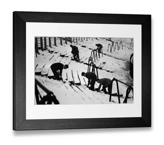 Framed Print : Snow covered Selhurst Park, home ground of Crystal Palace Football Club