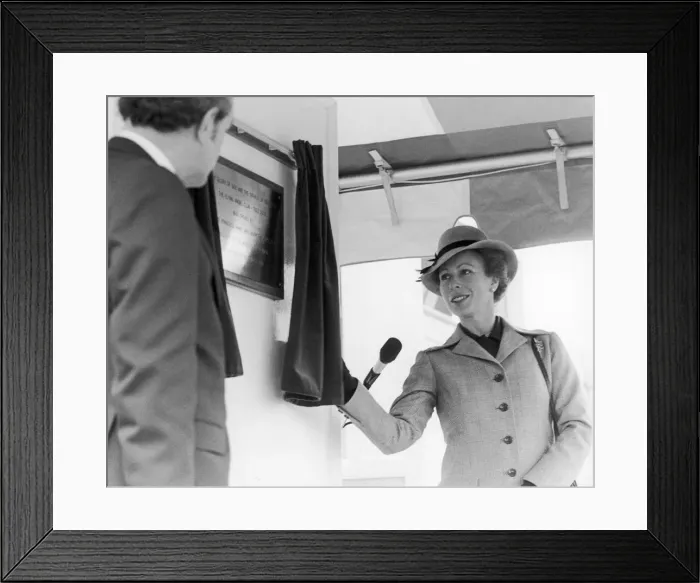 Framed Print : Princess Anne seen here at the official opening of the new facilities at the Tees Dock