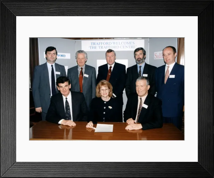 Framed Print : Signing of Construction Charter, for Trafford Centre, at Trafford Town Hall, Manchester Framed Print : Signing of Construction Charter, for Trafford Centre, at Trafford Town Hall, Manchester