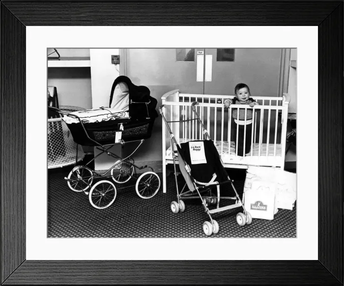 Framed Print : A selection of baby accessories modelled by 11-month-old Paul Davison of Walkerdene Framed Print : A selection of baby accessories modelled by 11-month-old Paul Davison of Walkerdene