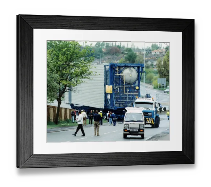 Framed Print : Abnormal load being transported from Redpath Engineering Services Ltd, Portrack