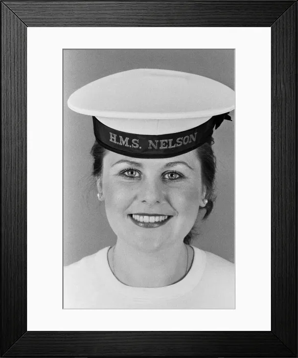Framed Print : WRNS member Valerie Cruise. 6th March 1983 Framed Print : WRNS member Valerie Cruise. 6th March 1983