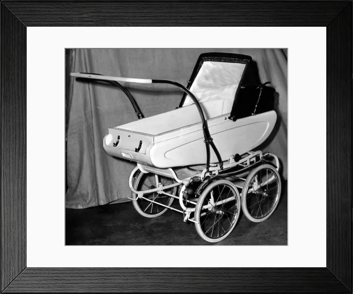 Framed Print : It is National Baby Week and this is the kind of pram any self respecting mother would Framed Print : It is National Baby Week and this is the kind of pram any self respecting mother would