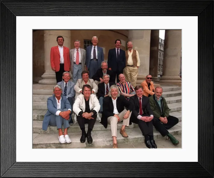 Framed Print : The original 1967 line up of Radio One Djs 1997 at the All Souls Church next to Framed Print : The original 1967 line up of Radio One Djs 1997 at the All Souls Church next to