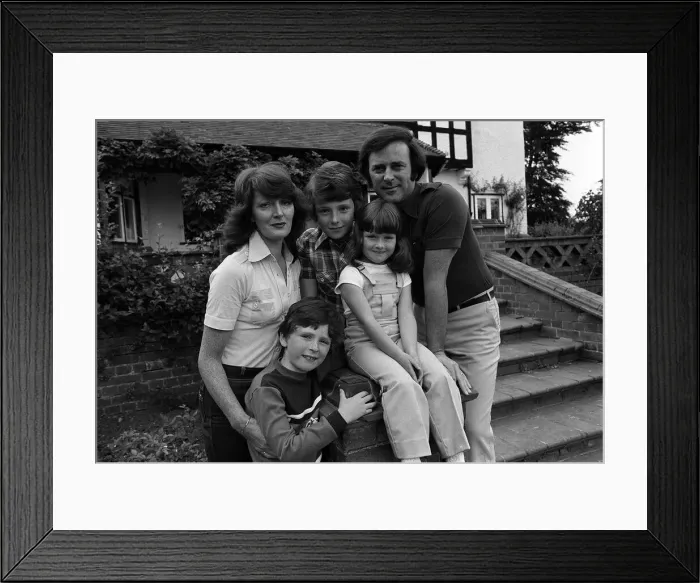 Framed Print : Presenter Terry Wogan at home with family 1978 Framed Print : Presenter Terry Wogan at home with family 1978
