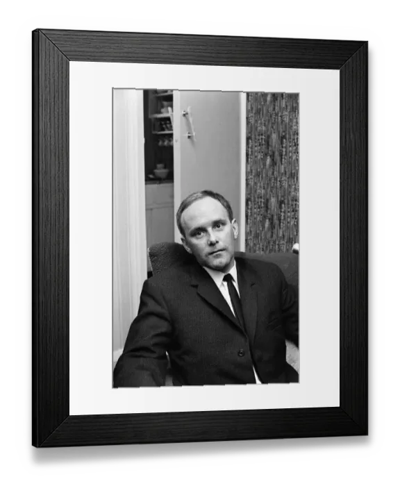 Framed Print : Proud father, Barry Thorns, pictured at home, 2nd October 1968 Framed Print : Proud father, Barry Thorns, pictured at home, 2nd October 1968